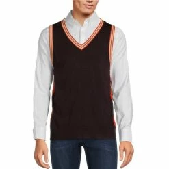 Best Pirce ???? Murano Tipped Sweater Vest Mahogany ????