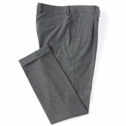 New ???? Murano Archive Collection Evan Extra Slim-Fit Dobby Flat Front Pants Grey ????