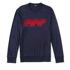 Best deal ???? Murano Archive Collection Liquid Luxury Slim-Fit Flocked Spring Wire Tee Dark Navy ????