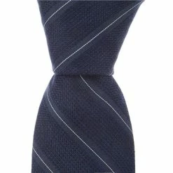 Cheapest ???? Murano Thin Texture Stripe Narrow 2 3/4#double; Silk Tie Navy ????