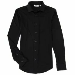 Discount ✨ Murano Collezione Canclini Slim-Fit Solid Long-Sleeve Techno Woven ???? Shirt White ????