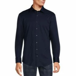 Promo ✨ Murano Non-Iron Slim Fit Spread Collar Cool Max Knit ???? Dress ???? Shirt White ????