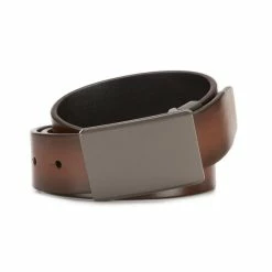 Best Pirce ✔️ Murano Bronze Plaque Reversible Leather Belt Brown ????
