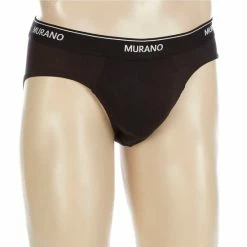 Deals ???? Murano Solid 3-Pack Cotton Low Rise Briefs 3-Pack Black Assorted ????