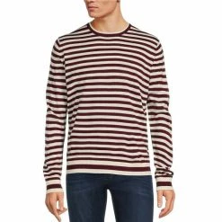 Top 10 ???? Murano Performance Feeder Stripe Crewneck Sweater Navy ????